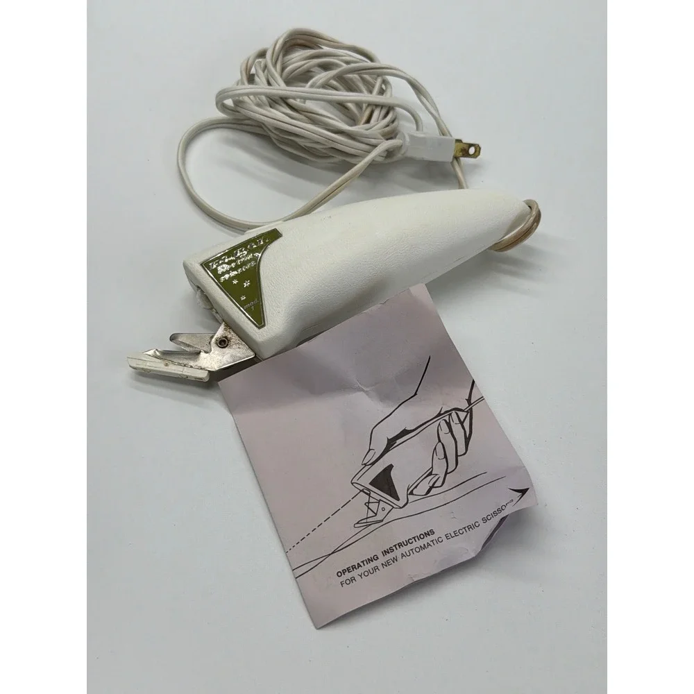 Vintage Dural Model 1 Automatic Electric Scissors White Made in USA‎ with Box